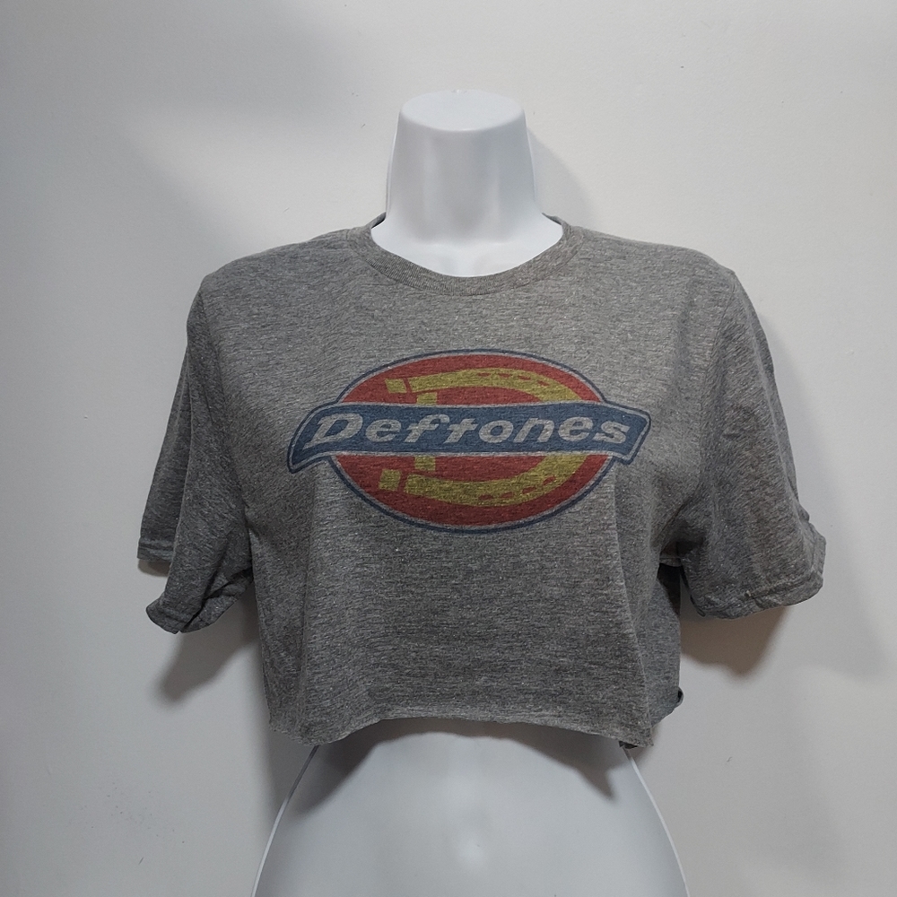 Gray Deftones Graphic Crop Top